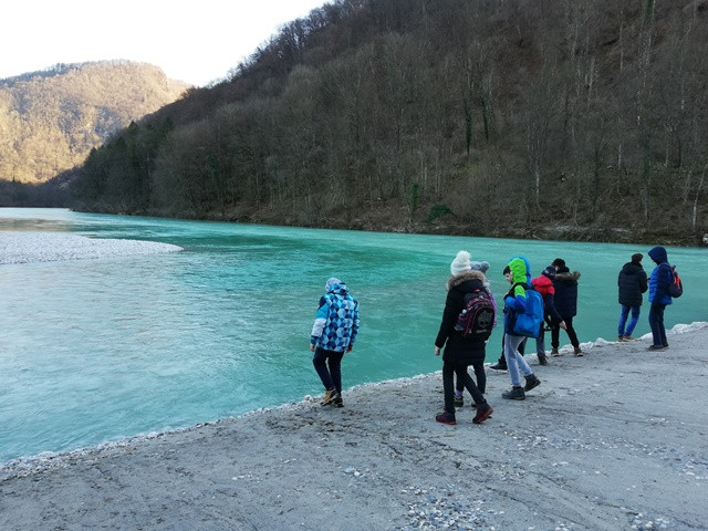 Šola v naravi, Tolmin, prvi dan