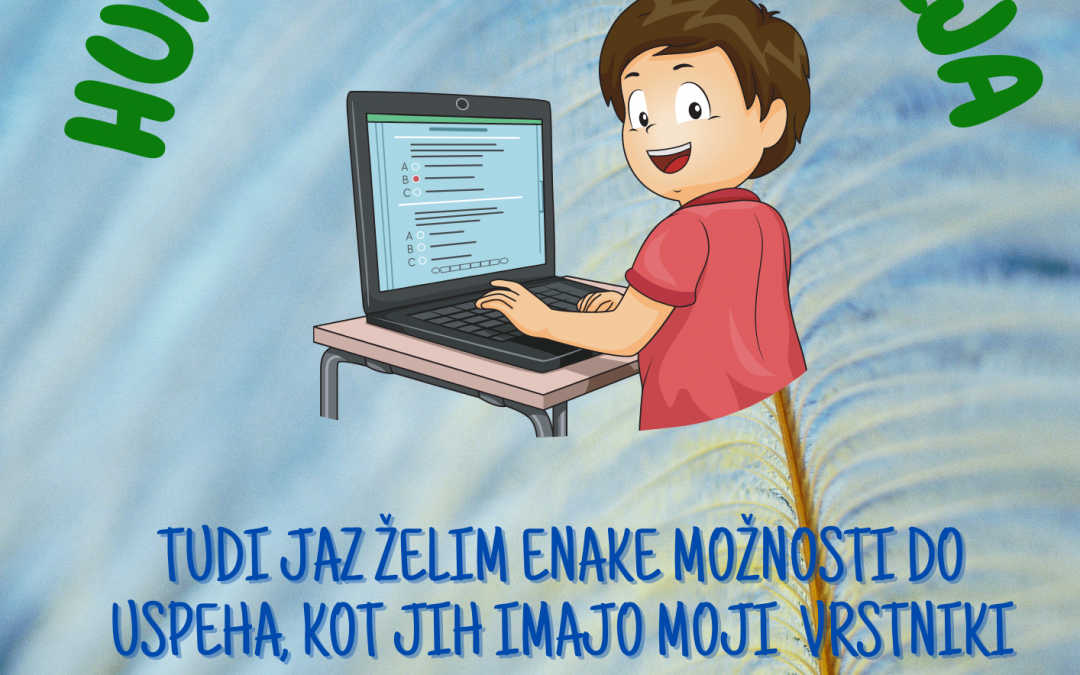 HUMANITARNA AKCIJA TUDI JAZ ŽELIM ENAKE MOŽNOSTI DO USPEHA, KOT JIH IMAJO MOJI  VRSTNIKI