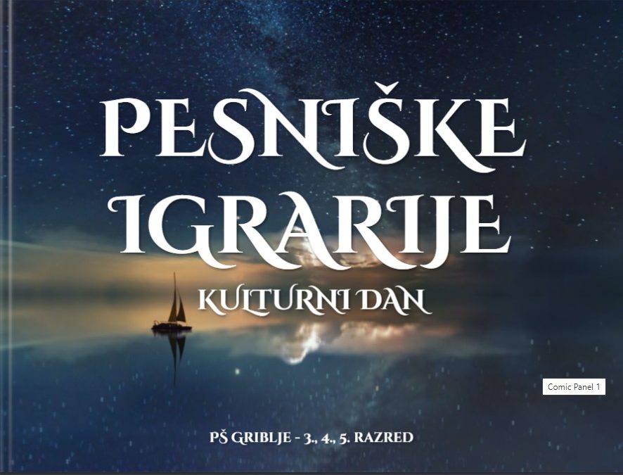 KULTURNI DAN – PESNIŠKE IGRARIJE