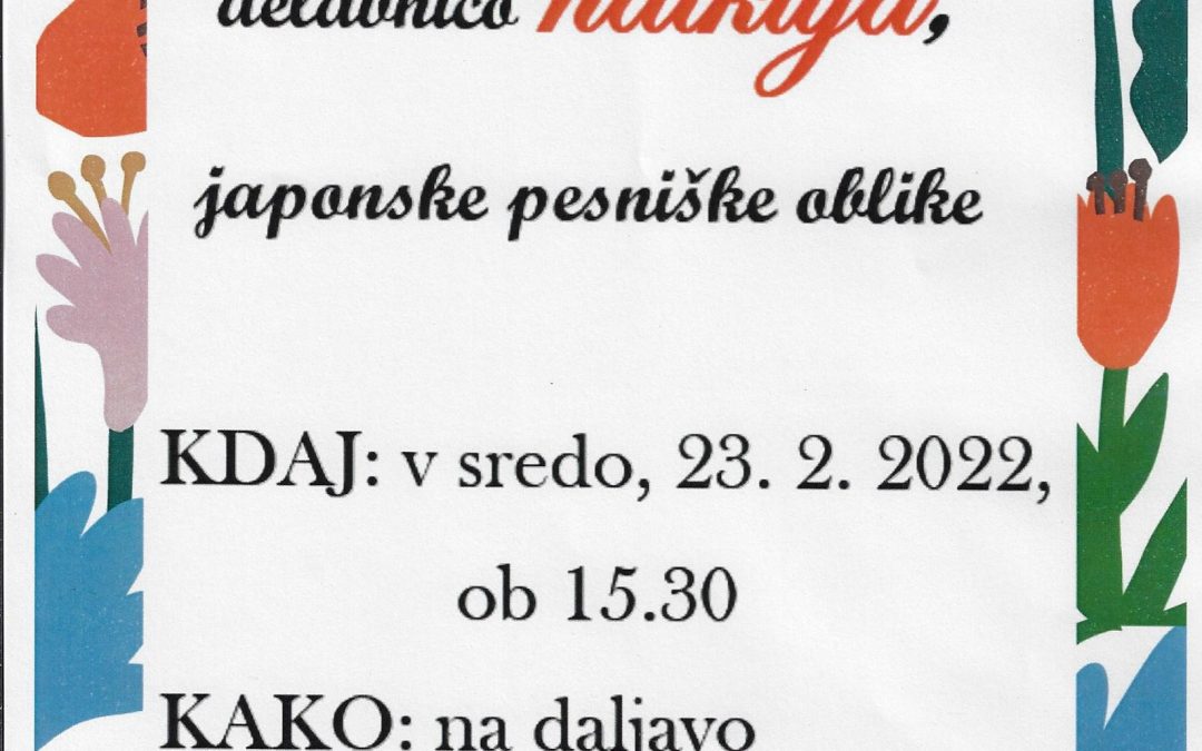 DELAVNICA HAIKUJA NA DALJAVO