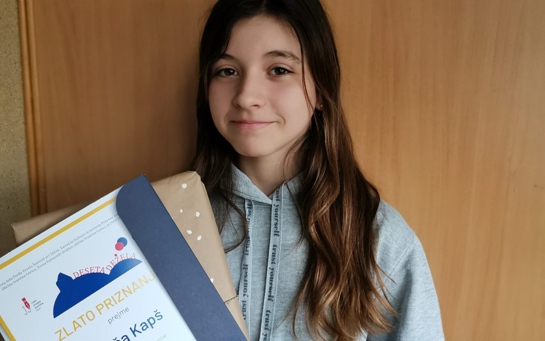ZLATO PRIZNANJE SAŠE KAPŠ NA LIKOVNEM NATEČAJU “DESETA DEŽELA”