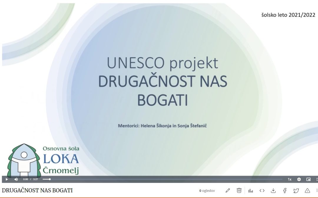 UNESCO PROJEKT DRUGAČNOST NAS BOGATI