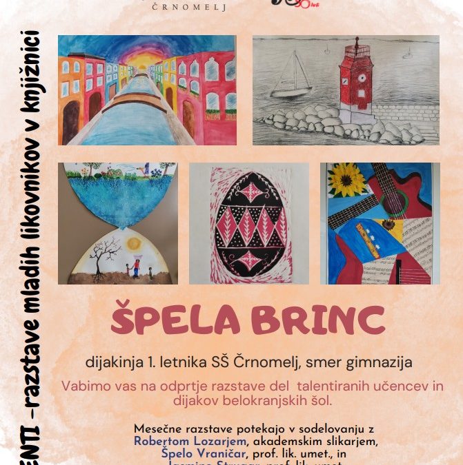 VABILO NA RAZSTAVO ŠPELE BRINC