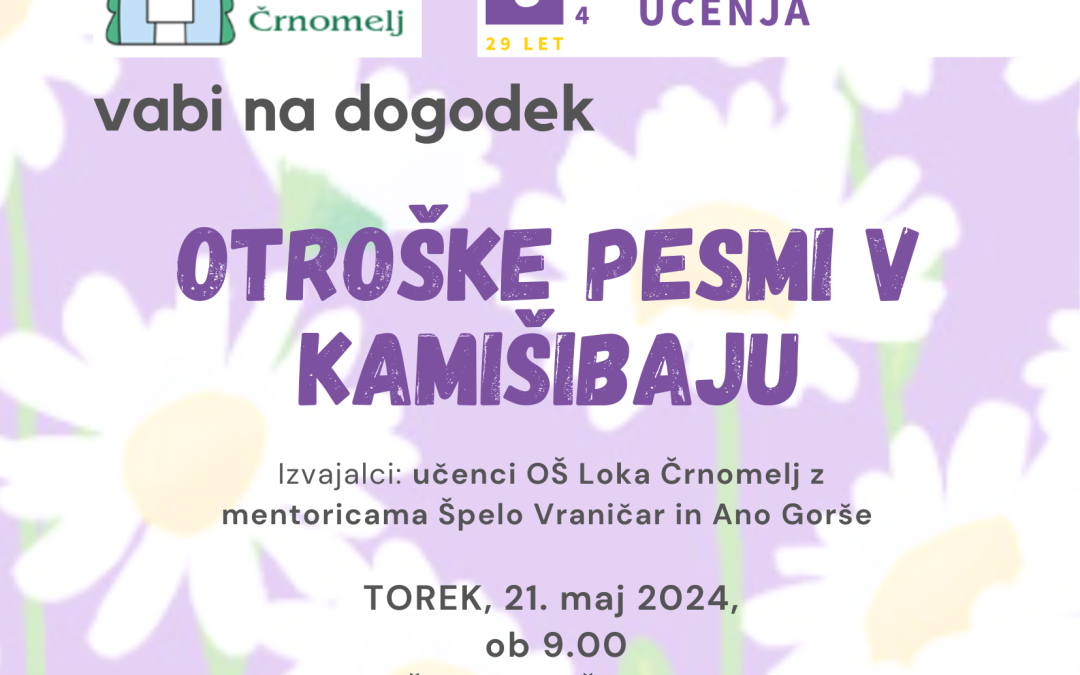 VABILO – OTROŠKE PESMI V KAMIŠIBAJU