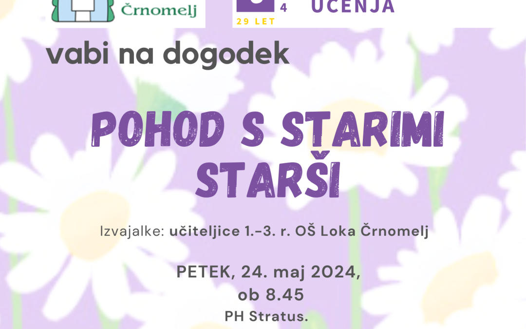 VABILO NA POHOD S STARIMI STARŠI