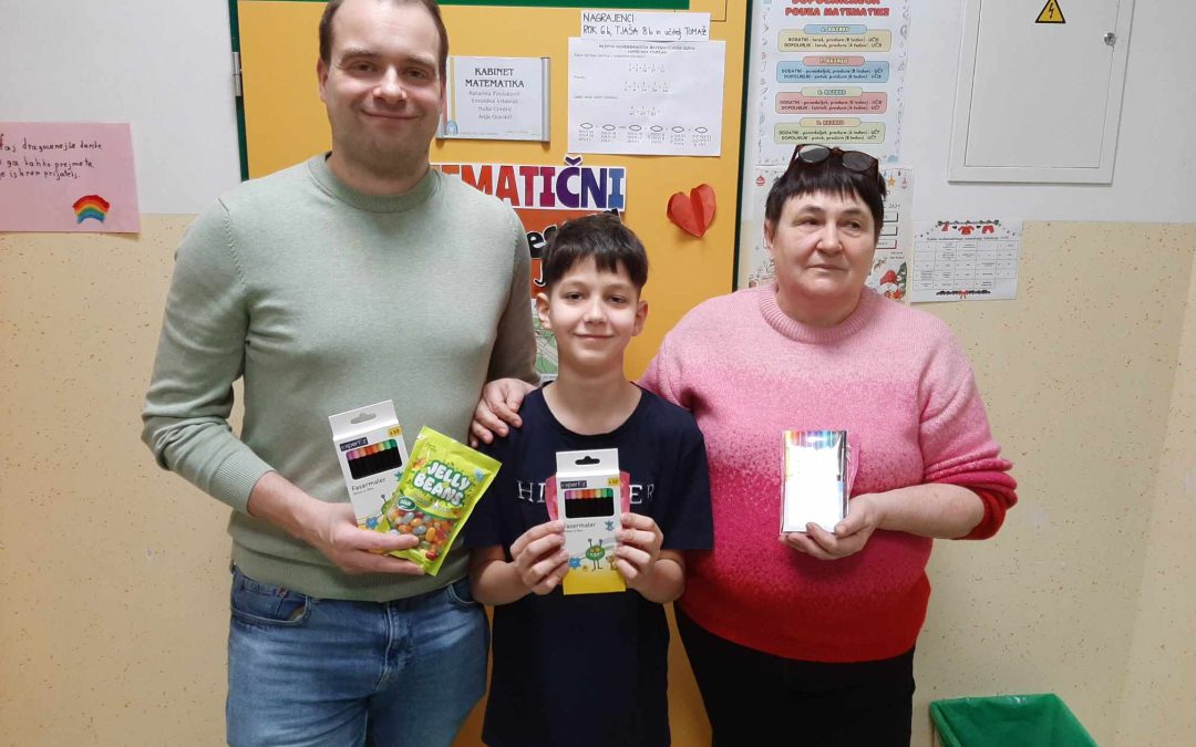 NAGRAJENCI JANUARSKEGA MESEČNEGA MATEMATIČNEGA IZZIVA